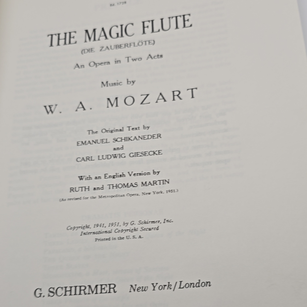 The Magic Flute Opera Score Edition - Picture 4 of 5
